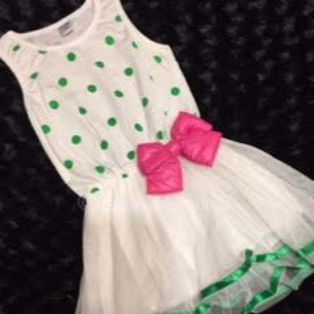 Green Polka Dot Dress  107 2T-3T  NWT boutique